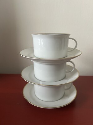 Rosenthal Germany Vintage 3 Cups and Saucers - 4000 62  Series