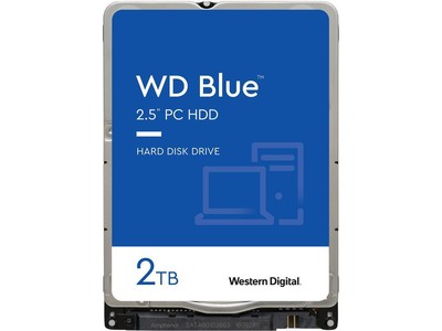 WD Blue WD20SPZX 2TB 5400 RPM 128MB Cache SATA 6.0Gb/s 2.5'' Internal Notebook