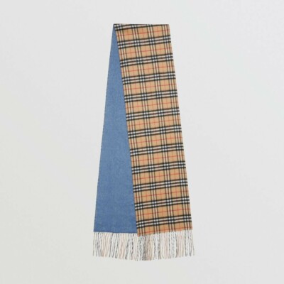 NWT BURBERRY REVERSIBLE VINTAGE CHECK DOUBLE