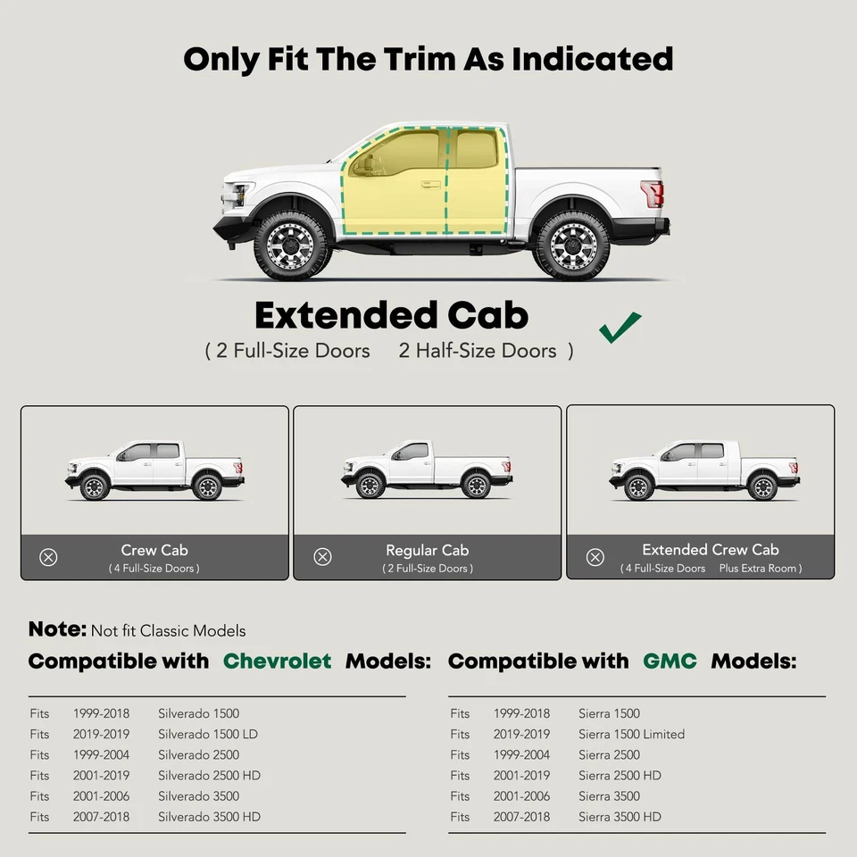 Barras de peldaños laterales redondas cromadas S/S 304 de 3" para camioneta Silverado Sierra cabina extendida Foto 2 de 4