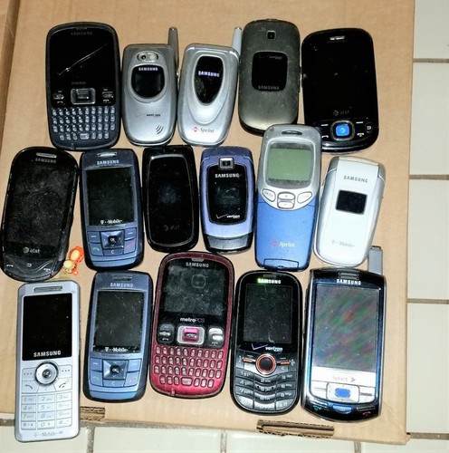 27 SAMSUNG CELL PHONES *PARTS REPAIR UNTESTED* Filp Different Carriers Tablet - Picture 3 of 7