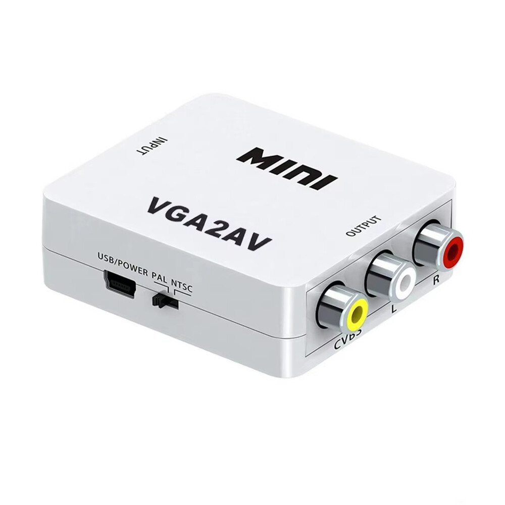 PC VGA To AV Composite Video Converter Laptop Notebook To RCA TV