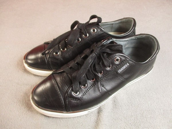 Frankie4 Nat II Leather  Tennis Casual Shoes Women Black 6 Ortho Comfy Sneaker