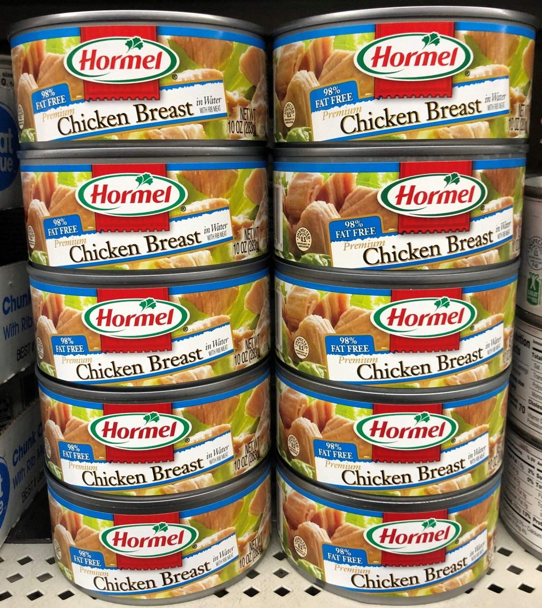 10 CANS Hormel Premium Canned Chunk Chicken Breast in Water 10 oz