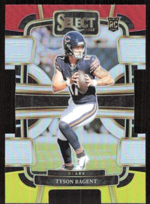 2023 9043E Panini Select RED YELLOW PRIZM DIE-CUT Tyson Bagent Rookie Chicago