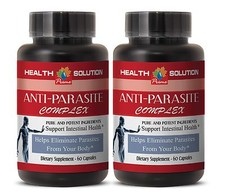 Parasite Cleanse Detox - ANTI PARASITE COMPLEX New Formula 2 Bottles 120 Caps