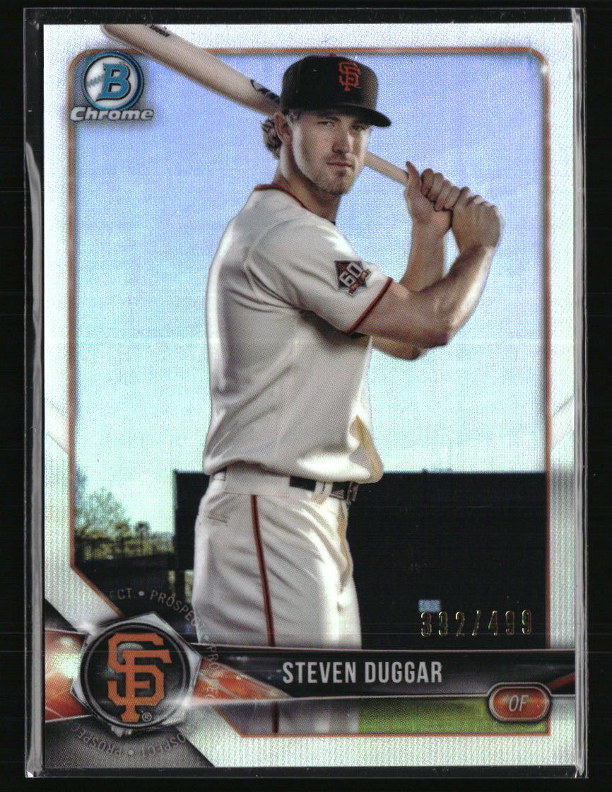 Steven Duggar 2018 Bowman Chrome Refractor #BCP-149 Serial Numbered /499 Rookie Card