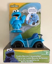NIB Just Play Sesame Street Cookie Monster Sesame Kart 3" Figure Toy Set Vehicle
