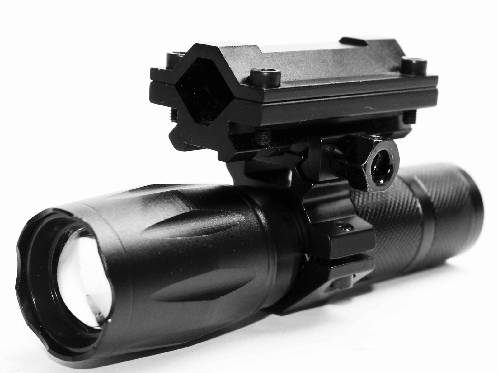 flashlight tactical for rifles hunting home defense accessories aluminum black.