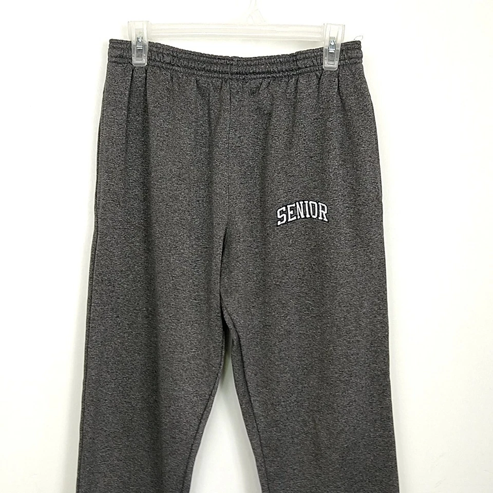 Pantalones deportivos Jostens para hombre talla S gris liso logotipo para personas mayores cintura elástica Foto 2 de 4
