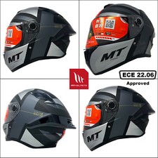MT TARGO S BRITAIN A2 ECE 22.06 MOTORCYCLE FULL FACE HELMET MATT GREY ANTRACITE