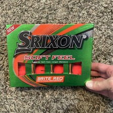 Srixon Soft Feel 12 Brite Red Golf Balls 1 Dozen - New