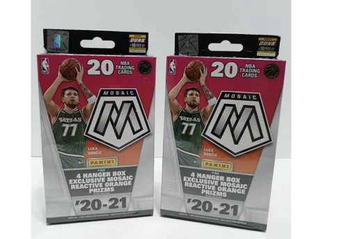 Lot of (2) 2020-2021 PANINI  BASKETBALL.   MOSAIC NBA HANGER BOXES - SEALED NEW