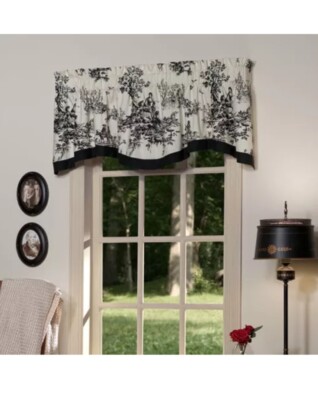Thomasville at Home Bouvier Black Shaped Valance.