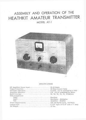 Assembly Manual-Anleitung für Heathkit AT-1 