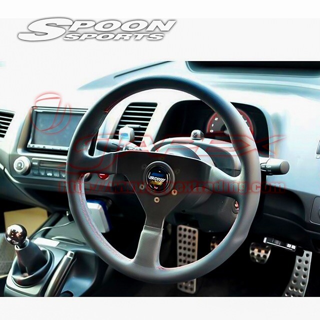SPOON SPORTS MOMO Leather Steering Wheel for HONDA UNIVERSAL