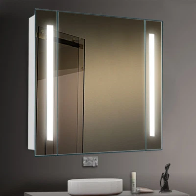 SPECIAL-2HOME Electric LED Illuminated Bathroom Cabinet Mirror Sensor Demister Shaver Socket