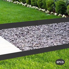20ft Landscape Edging Outdoor Black Border Heavy Duty Steel Lawn Garden Edging