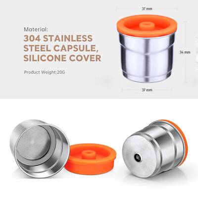 For Illy Coffee Machine Stainless Steel Reusable Capsule Shell Coffee Pods Kit