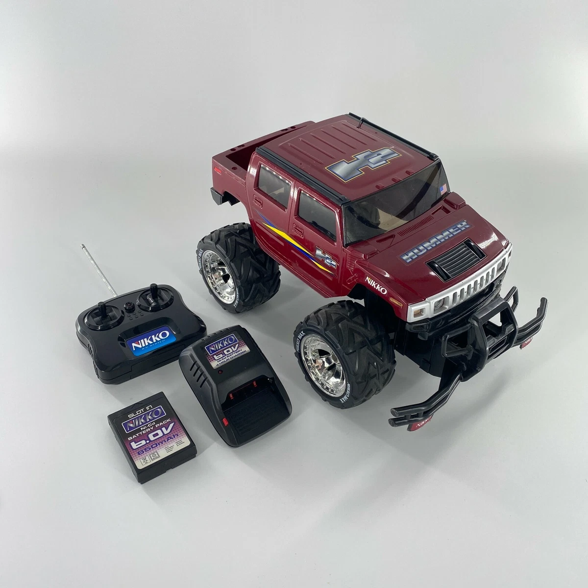 VTG Hummer H2 RC Car Truck SUV Red 1 10 Scale Remote Battery