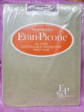 Evan Picone All Nude Silky Sheer Pantyhose Size M OPAL MEDIUM Vtg 90s Stockings