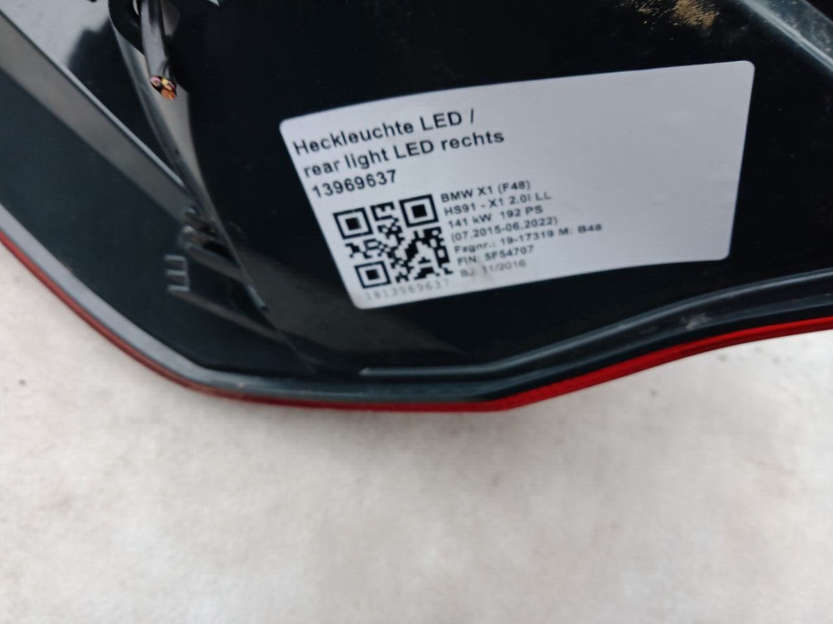 BMW X1 F48 2015-2022 REAR RIGHT SIDE TAIL LIGHT lamp 63217350711 