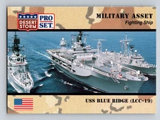 #176 USS Blue Ridge LCC-19 1991 Pro Set Desert Storm Military Fighting Ship