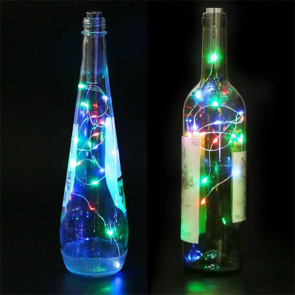 LED Wine Bottle Fairy String Light Cork Starry Night Xmas Wedding Home Decor D - Image 4 of 4