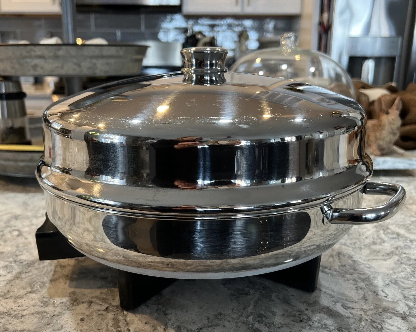 Farberware 12" Electric Stainless Skillet Made in USA Model 344A eBay