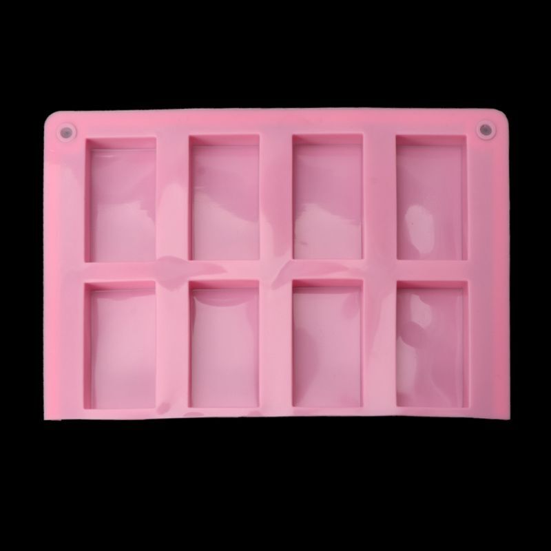 DIY Epoxy Resin 8 Cavities Rectangle Decoration Silicone Mold Jewelry Making