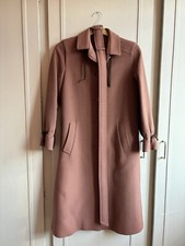 Vintage Brown Wool Coat - Hucke European Style 21in Waist - 12/14 With Buttons