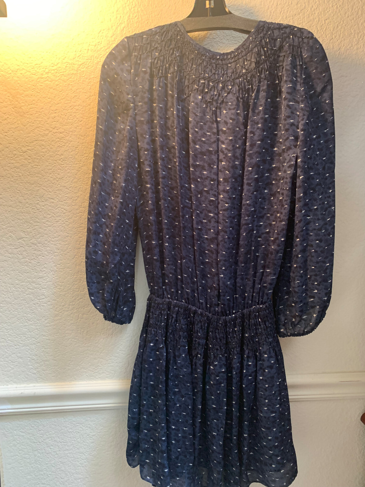 Joie designer blue pattern tunic statement blouse… - image 3