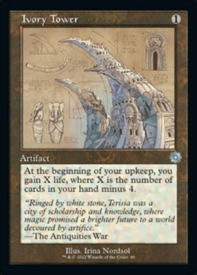 1x Ivory Tower -- Retro Schematic - Foil NM-Mint, English The Brothers' War: Ret