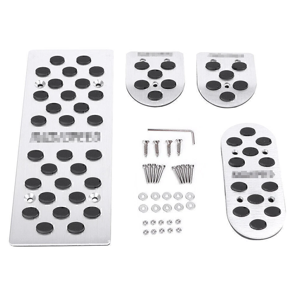 4pc Car Aluminum Foot Pedals kit For Mazda 2 3 6 MX-3 MX-5 MX-6 RX-7 RX-8 Sliver Foto 3 de 4