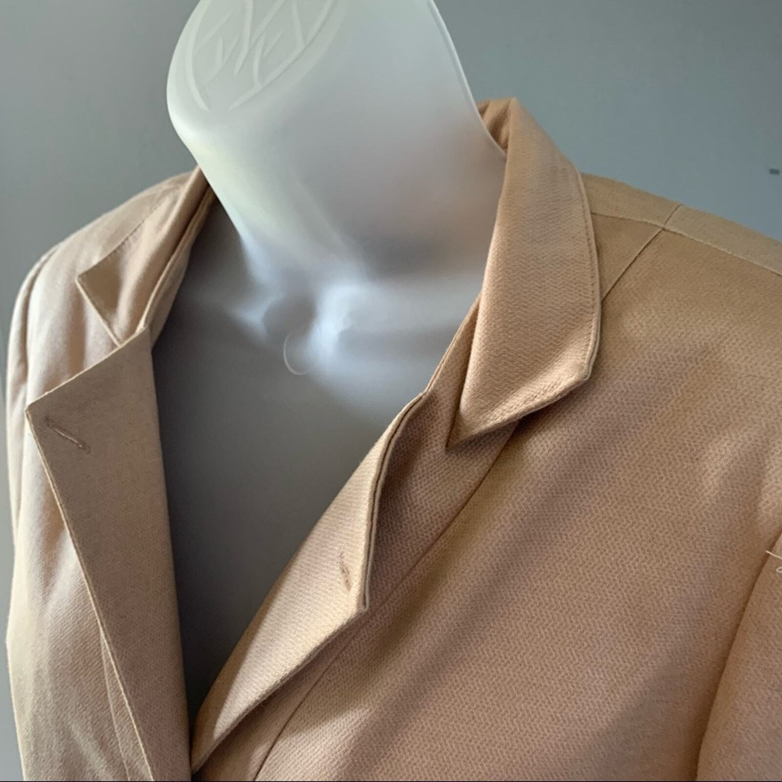 Etcetera Tan 3 Button Down Collared Woman's Blaze… - image 5