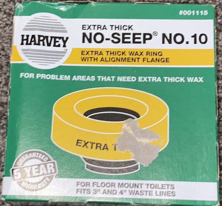 Harvey's NoSeep NO. 10 001115 Toilet Bowls Extra Thick Wax Ring Box 7 eBay