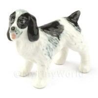Puppenhaus Miniatur Keramik Stehend Cocker Spaniel