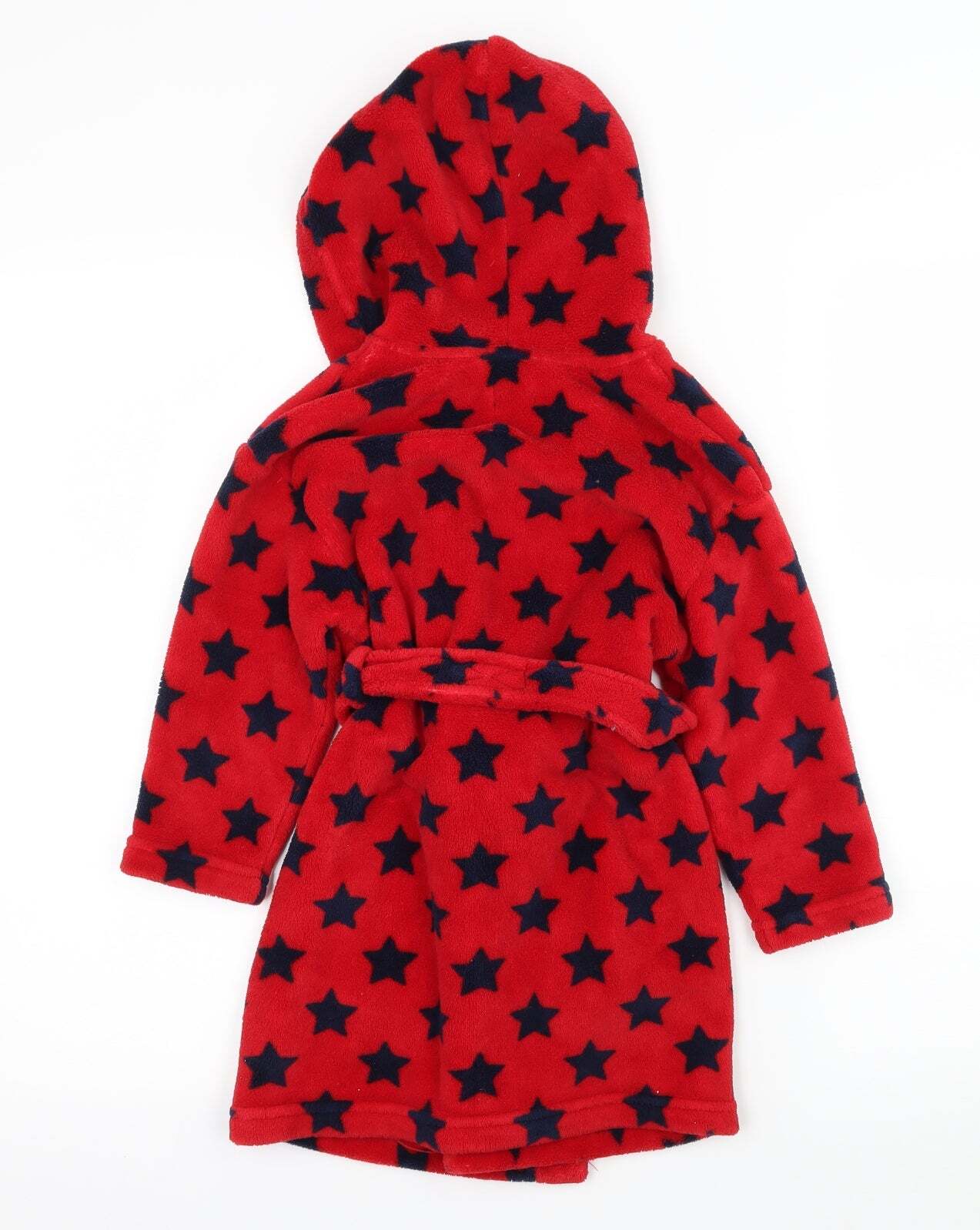 NEXT Boys Red Polyester Blend Robe Size 3-4 Years Tie Star image 2