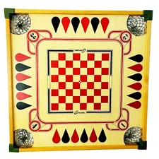 Vintage Carrom Board Game Wall Decor Merdel Model 108 Double Sided Board Only