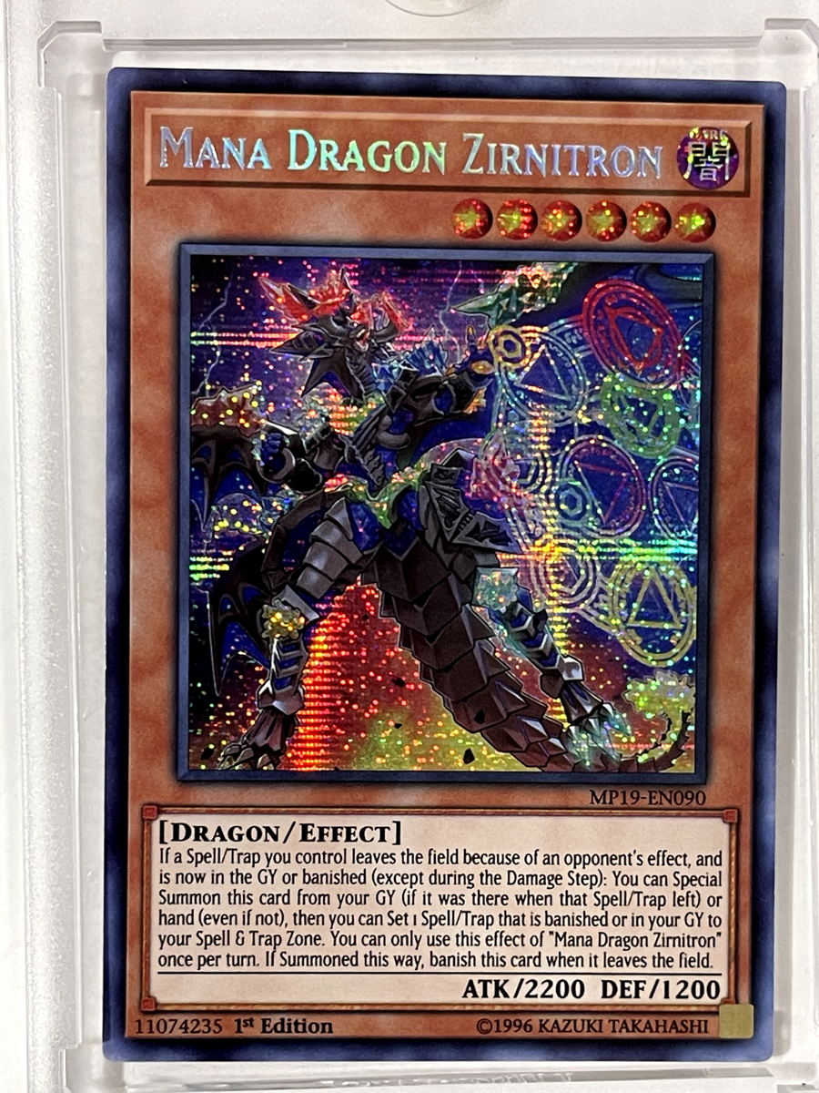 Yu-Gi-Oh! Mana Dragon Zirnitron MP19-EN090 Prismatic Secret Rare