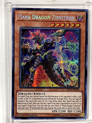Yu-Gi-Oh! Mana Dragon Zirnitron MP19-EN090 Prismatic Secret Rare