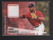 XANDER BOGAERTS 2019 TOPPS 2 MAJOR LEAGUE MATERIALS GOLD CARD #MLM-XB /50