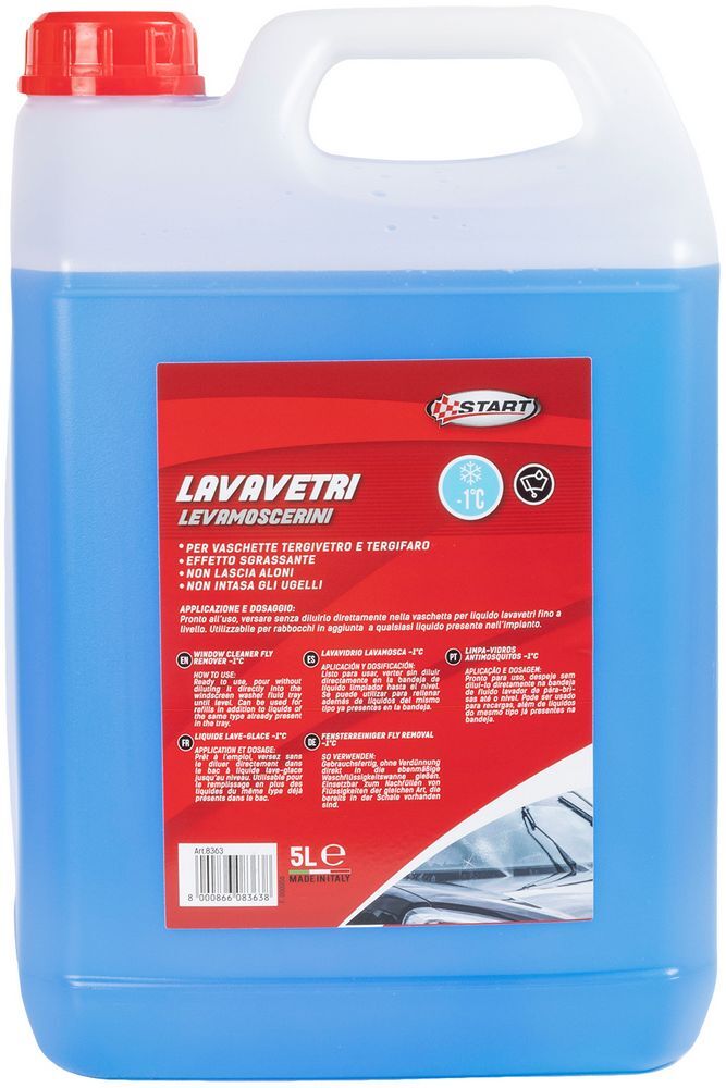 Liquido  tergivetro leva moscerini -1°C 5L