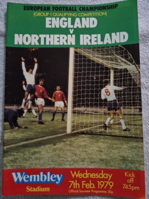 ENGLAND v NORTHERN IRELAND Februar 1979 European Football Championship Programme