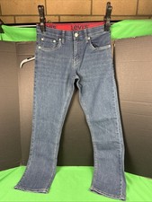 Levi's Boys 511 Slim Fit Denim Jean Size 12 Dark Wash