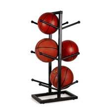 Basketball Organizers Metal Ball Storage Rack Sports Storage for Indoor Outdoor