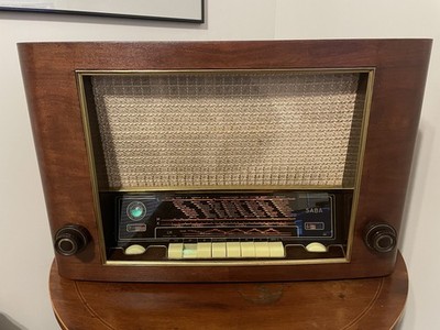 1953 SABA Bodensee W3 Vintage German Tube Radio Works Perfect! AM/FM/SW/Phono/BT