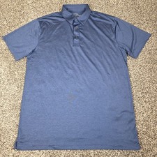 Ariat Tek Charger 2.0 Polo Shirt Mens M Blue Fitted Short Sleeve Performance