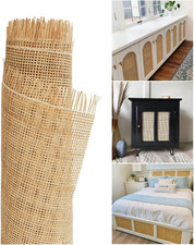 Rattan Cane Webbing Roll 24" X 60  Square Radio Weave Rattan Fabric for Furnitur