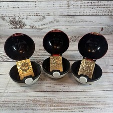 1999 Burger King Pokemon Pokeball 23K Gold Plated Card Charizard Lot Of 3